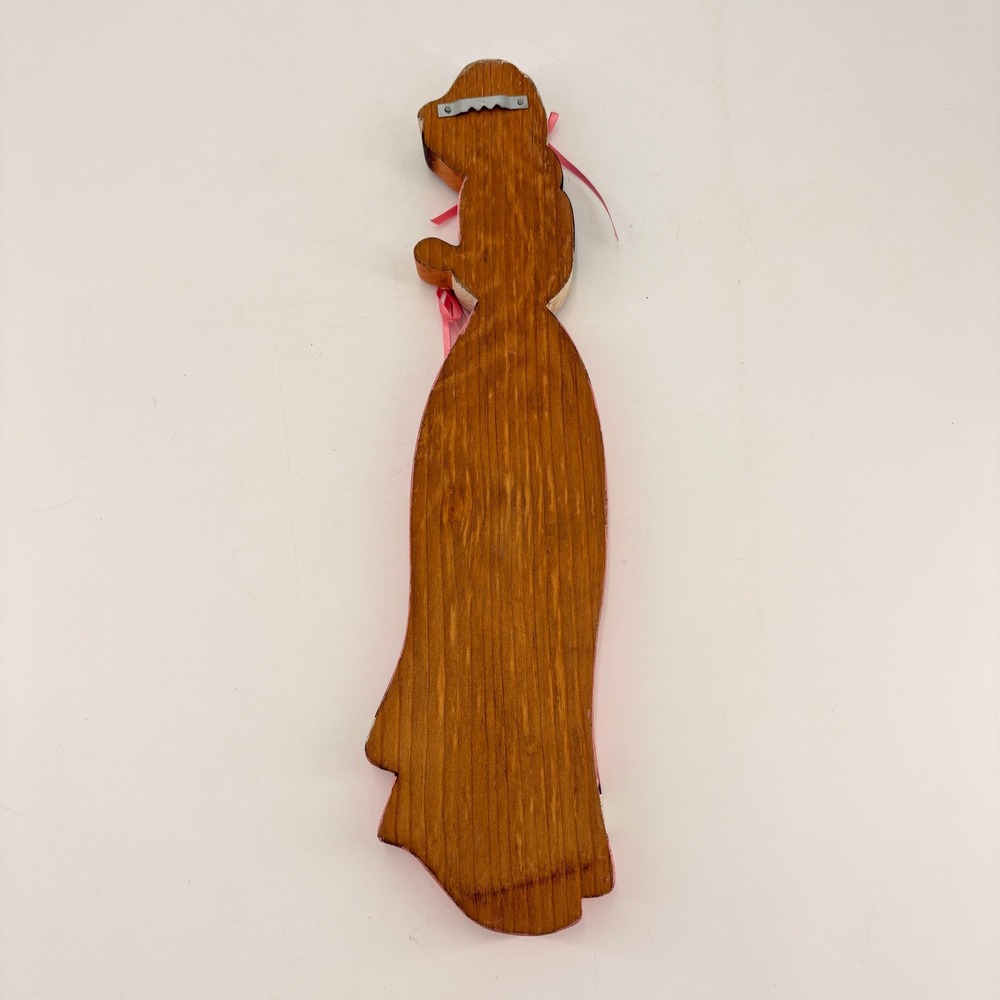 Hand Painted Wooden‎ Southern Belle Wall Plaque Pink Victorian Lady Folk Art - Picture 5 of 9